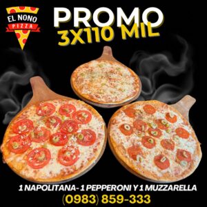 1 NAPOLITANA + 1 PEPPERONI + 1 MUZZARELLA